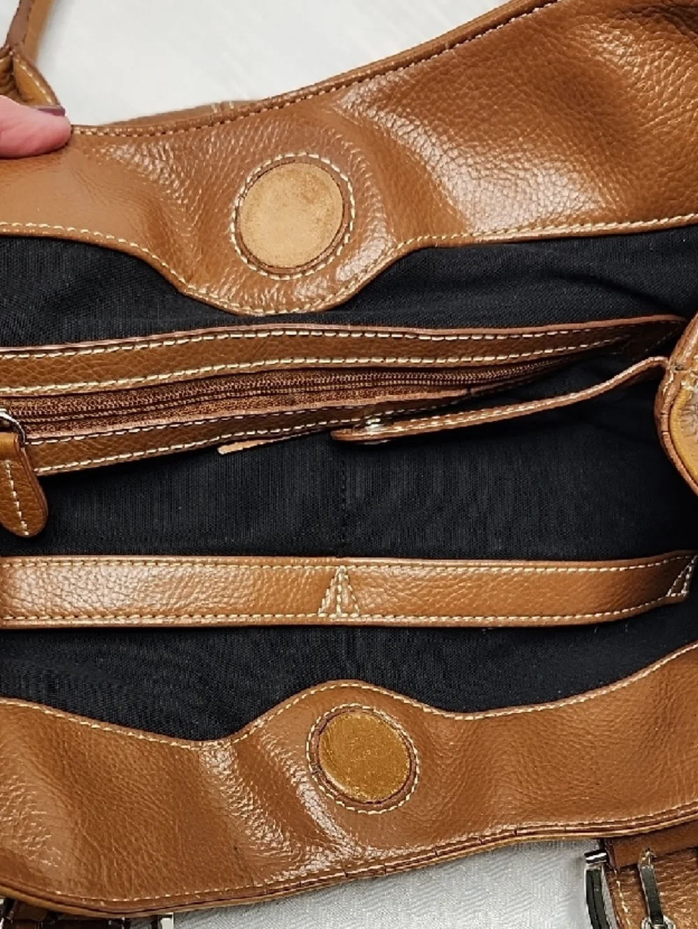 Tignanello Leather Hobo Shoulder Bag